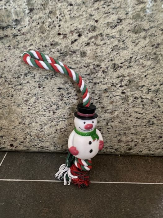 Zabawka dla psa bałwan ze sznurkiem