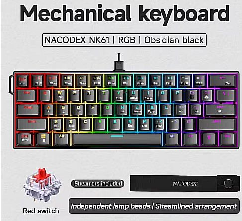 Teclado Mecânico 60%445376292403302403