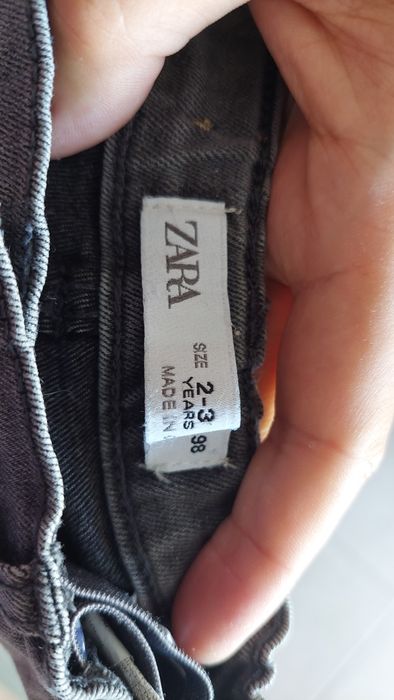 Calças de ganga cinzenta para menina 2-3 Anos Zara