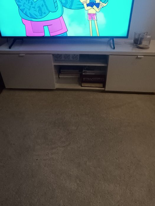 Móvel TV, brilh branco, 160x42x45 cm