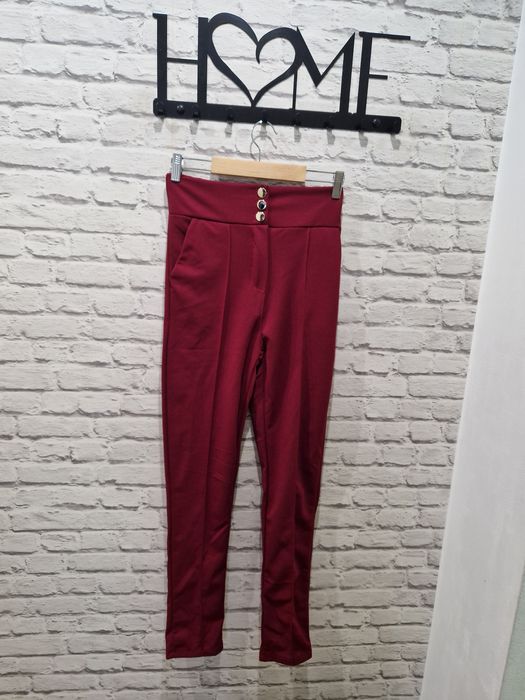 Spodnie nowe burgund