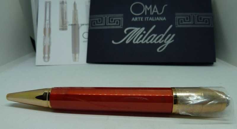 Caneta nova Omas Milady Coral Garnet - SALDO