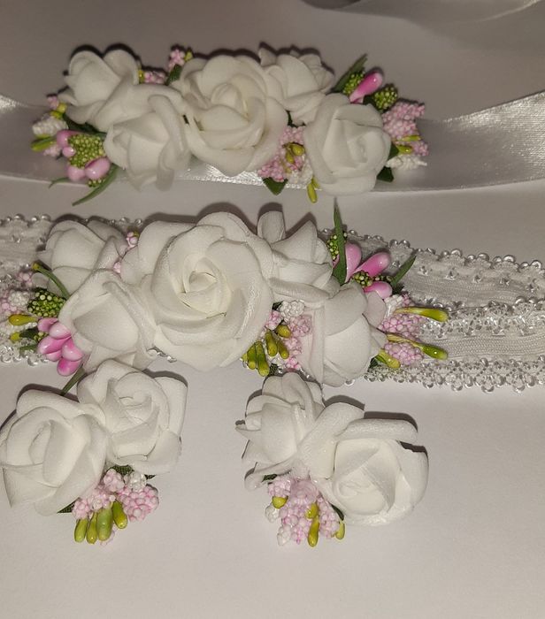 Opaska do chrztu pasek I przypinki