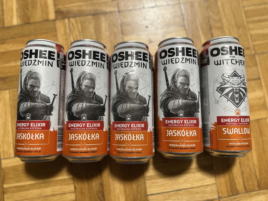 Oshee wiedźmin puszki i butelki