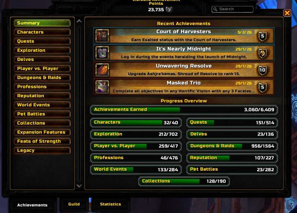 Аккаунт World of Warcraft Midnight x2 глад ОБМІН НА Warmane char/coins