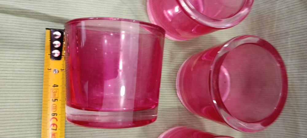 Suporte para velas em vidro