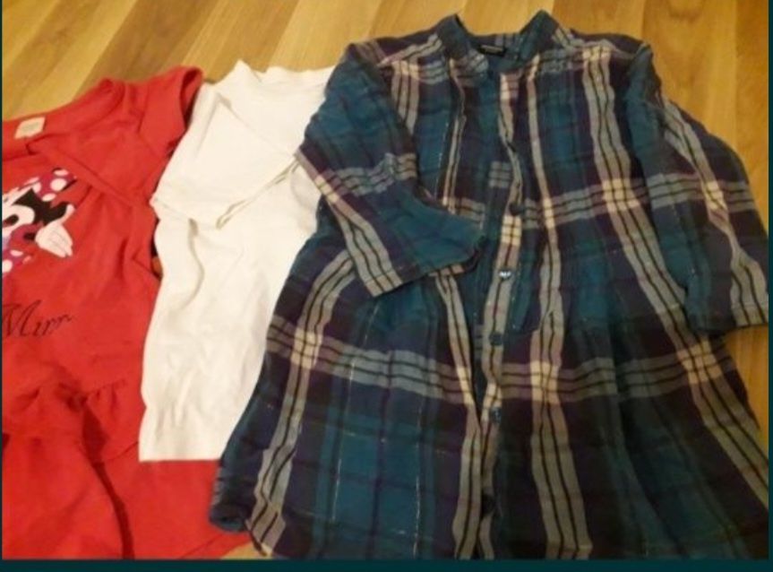 Paka 11szt kurtka Brugi softshell spodnie bluzy sukienki klapki r.134