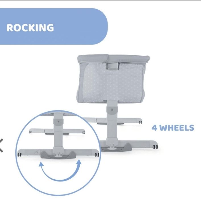 Next to me Dream Chicco com Balanço e rodas -  oferta da roupa da cama