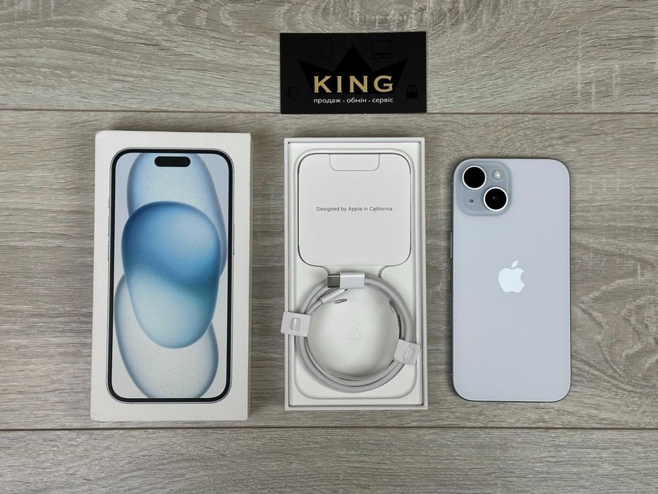 Apple iPhone 15 - 128GB - Blue Neverlock ІДЕАЛ 95% АКУМУЛЯТОР №624
