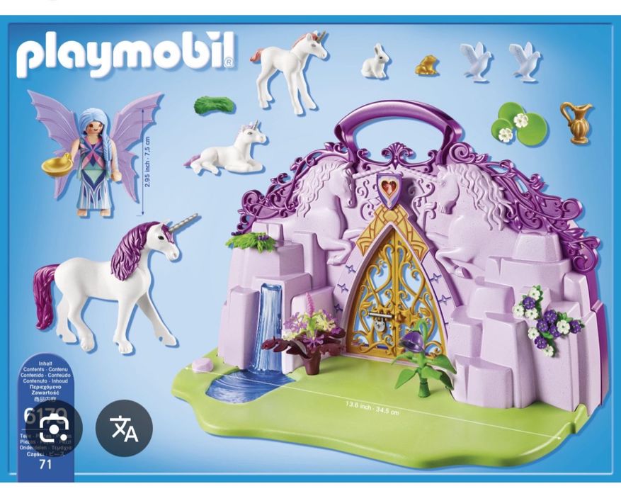 Playmobil faries maleta castelo unicórnios