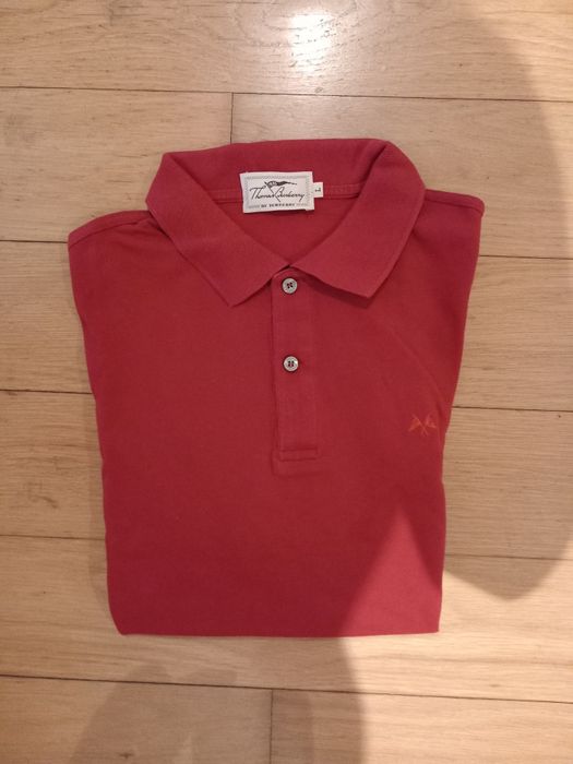Polo L(Thomas Burberry)algodão vermelho
