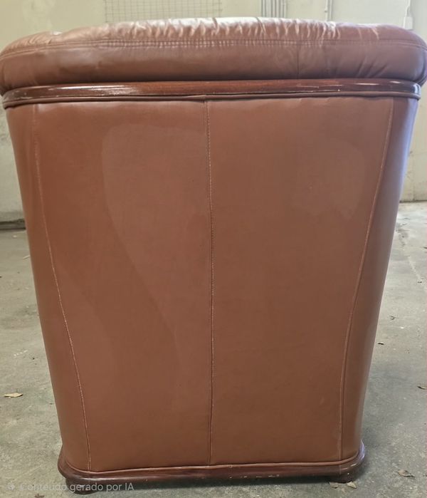 2 sofás individuais em pele