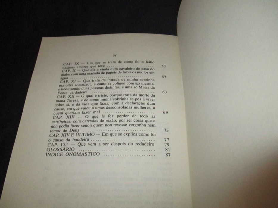 Livro Crónica Certa e muito Verdadeira de Maria da Fonte