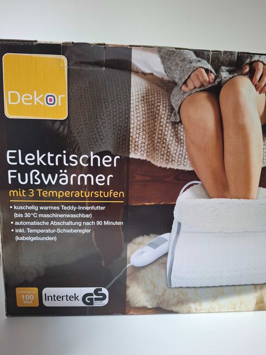 Nowy ogrzewacz elektryczny do stóp niemieckiej  marki Intertek