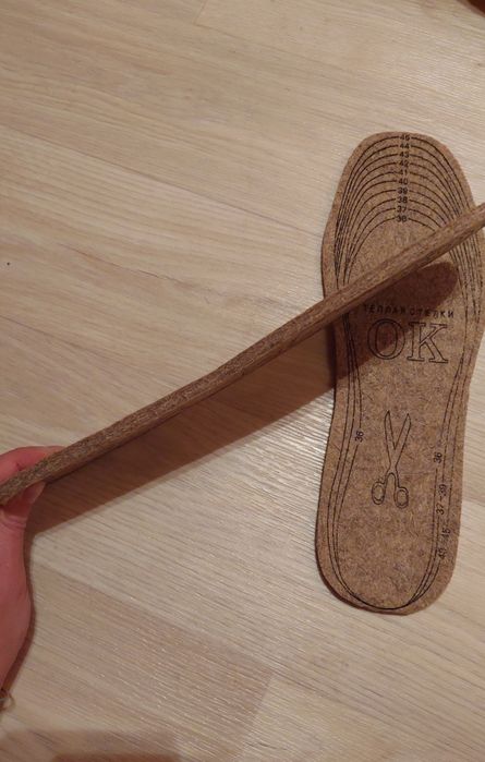 Устілка ЗИМА! стелька войлок+ збита вовна, войлочна обрізна ПАРА