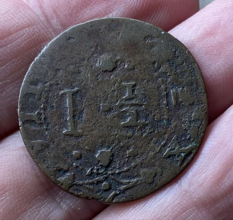 Moeda 1164 - Real e Meio D. JOAO IV