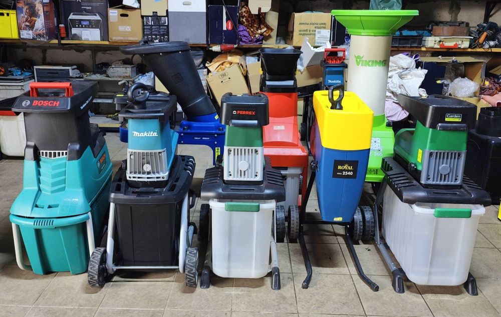 Садовий подрібнювач гілок дробілка шредер садовый измельчитель