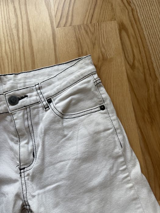 Białe spodnie jeansy Cheap Monday rurki 27/34 XXS y2k vintage