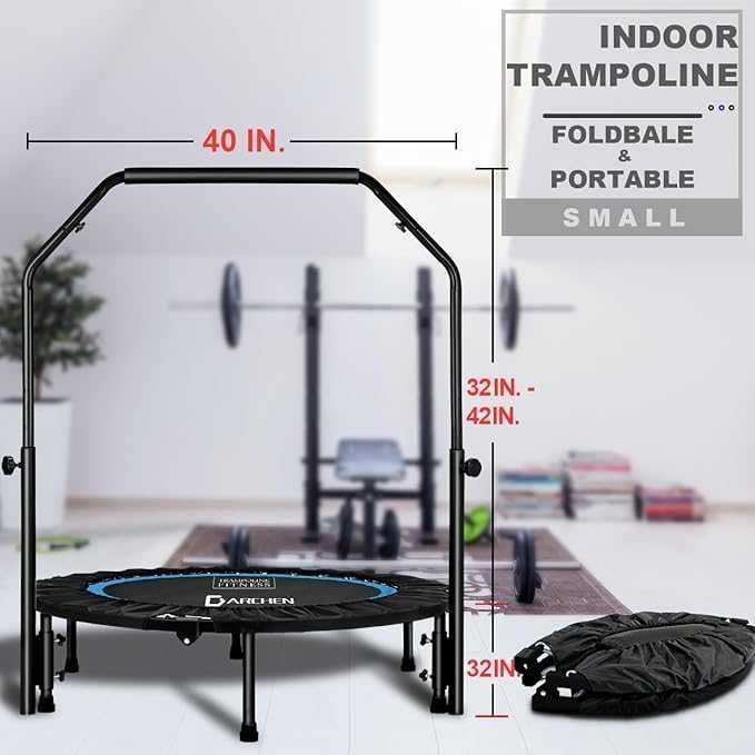 DARCHEN mini trampolina dla dorosłych, i dzieci  do treningu  200kg