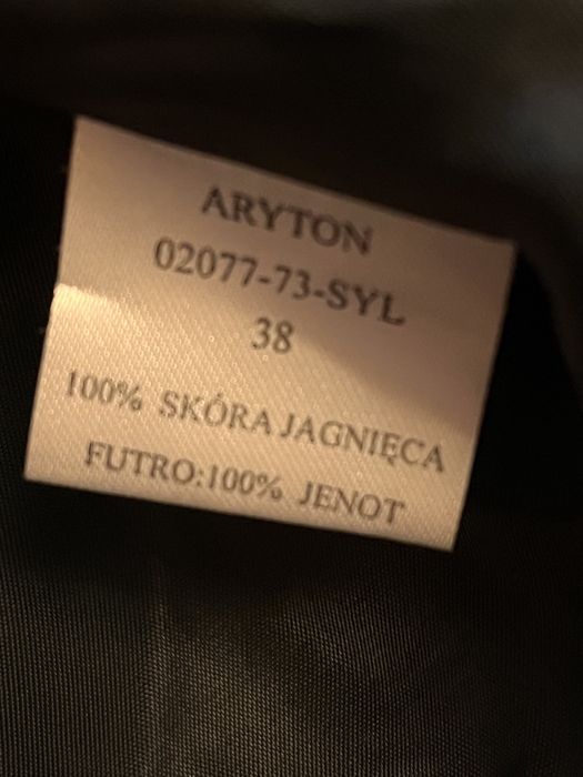 Aryton skórzana kurtka kaptur jenot 38 idealna