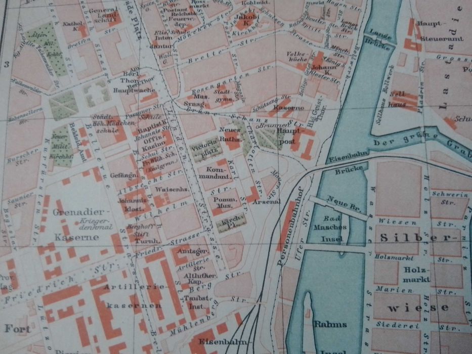 Szczecin  oryginalny plan miasta z XIX w. do aranżacji wnętrza