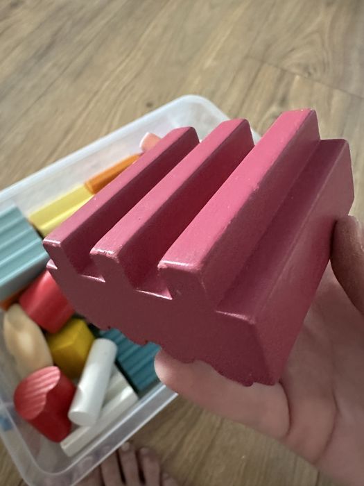 Деревянный конструктор кубики развивающая игра из дерева