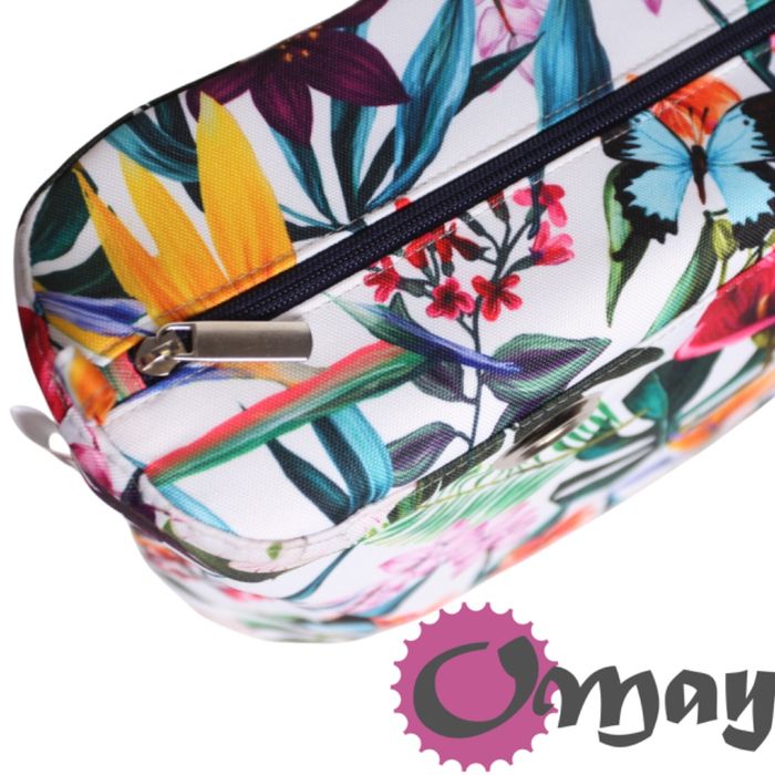 Granatowy organizer do OBAG STANDARD łąka kolorowa kwiaty VIP OMAY