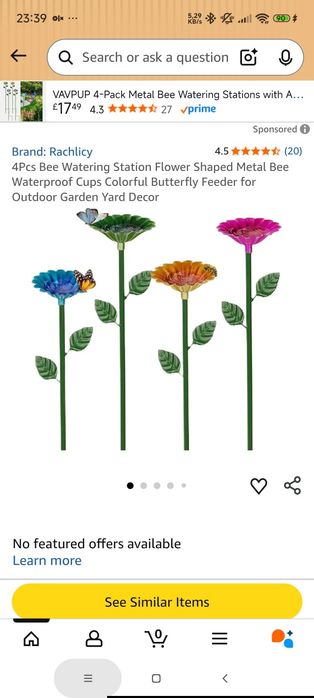 Conjunto 4 flores comedouro bebedouro passaros