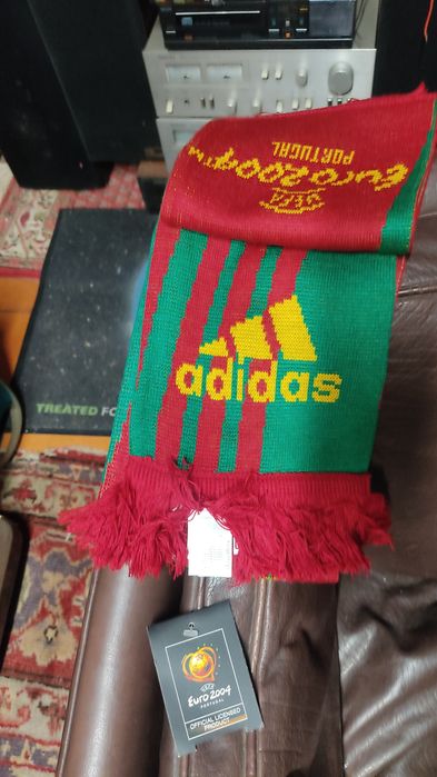 Euro 2004 cachecol Portugal Oficial Adidas com etiqueta