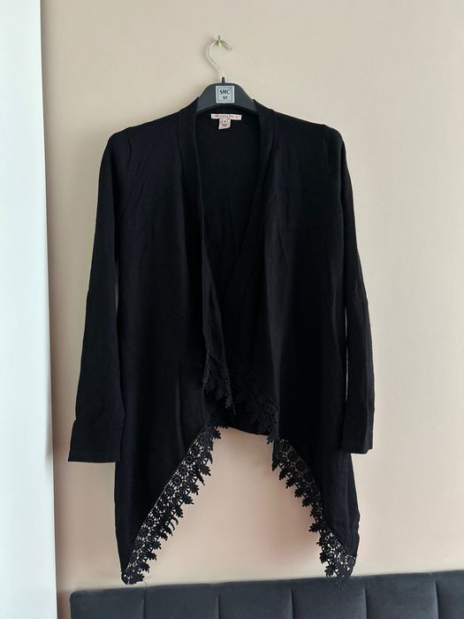 Kardigan czarny z koronką Anna Field S 36