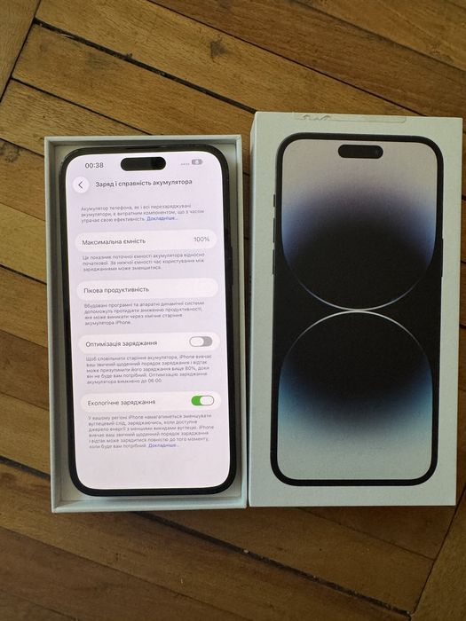 Iphone 14 Pro Max 256 Space Black 100% батарея айфон 14 про макс