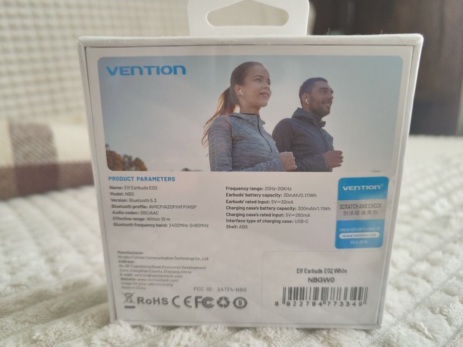 Навушники vention elf e02 новые запечатаные