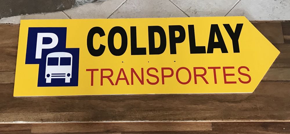 Placa Concerto Coldplay Coimbra 2023 (“chapa” / reclame) - ORIGINAL