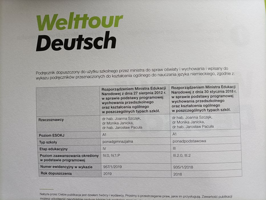 Welttour Deutsch 1 podręcznik do języka niemieckiego