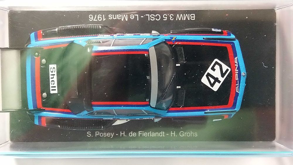 BMW 3.5 CSL #42: 24h Le Mans 1976 - Miniatura Spark/Hachette 1/43