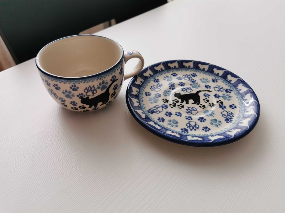 Turystyczny zestaw Bolesławiec kot nowy