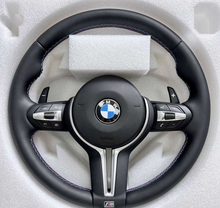 ‼️ Спортивний Руль BMW M Style ‼️ Ціна з подушкою! Premium Кермо зі Шкіри Nappa M3 F30 F31 F32 F33 F36 F20 F21 F10 F11 X3 F25 X5 F15