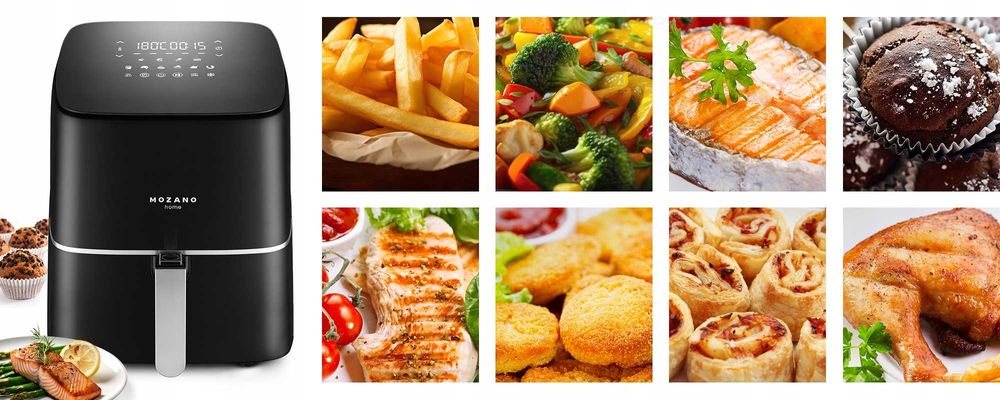 MOCNA XXL Frytkownica beztłuszczowa frytownica separator 1700W DUŻA 8L