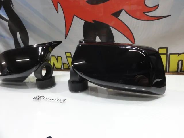 Capas, carcaça de espelhos M4 look em preto brilhante BMW Serie 5 E60, E61, Serie 6 E63, E64