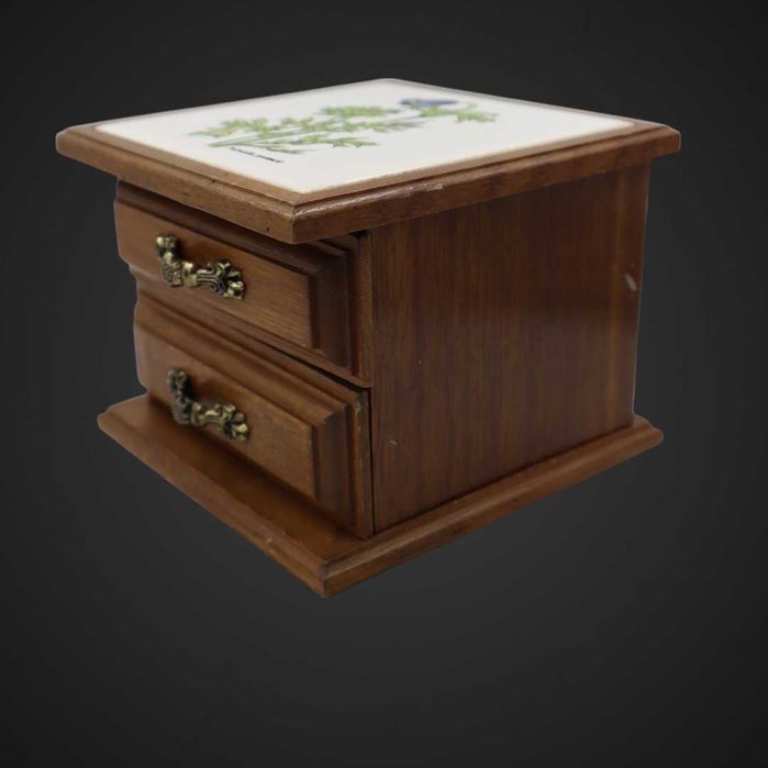 Szkatułka blat kafel ceramiczny w stylu botanica B5/062869