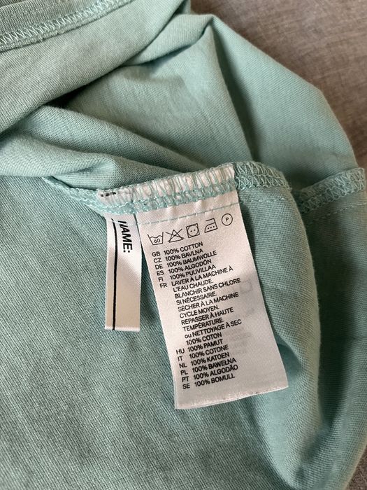 Miętowa koszulka damska H&M r.158/164