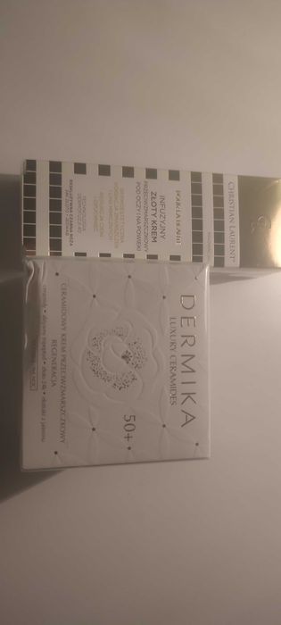 Okazja 2 kremy,Dermika ceramidowy50+, Ch.Laurent Infuzyjny złoty krem.