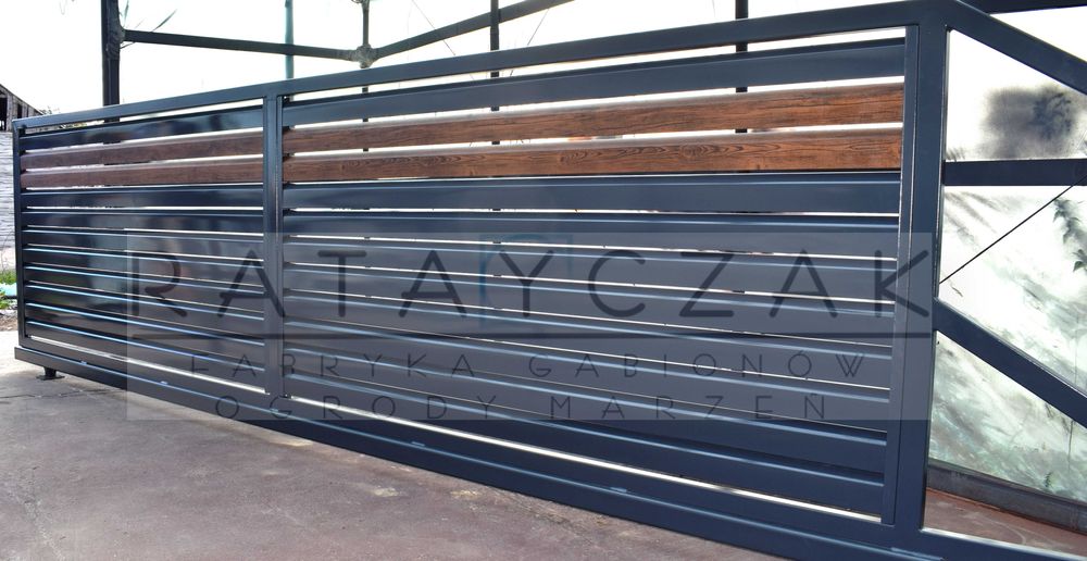 Palisada ogrodzenie nowoczesne przęsło systemy ogrodzeniowe