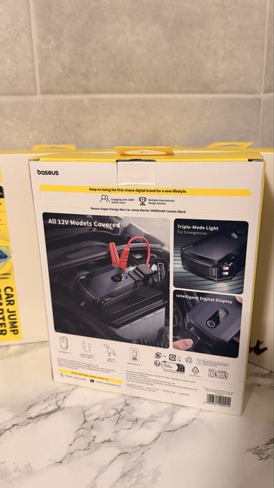 Пусковий пристрій Baseus 20000mAh 2000A — Бустер для авто (USB-C 30W)