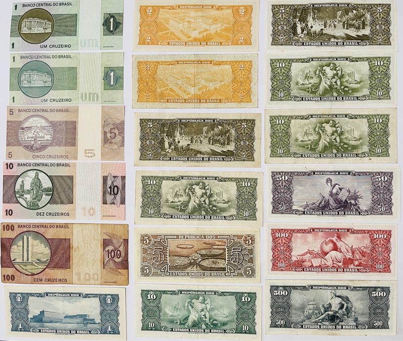 Бразилия коллекция банкнот 1953-2023
