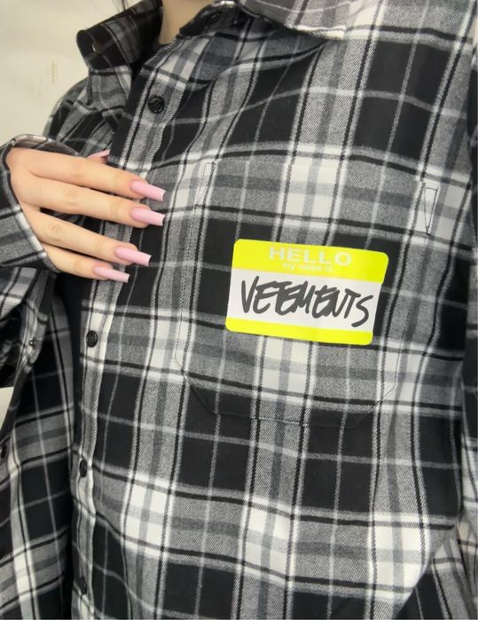 Сорочка унісекс Vetements  S-L рубашка чоловіча/жіноча