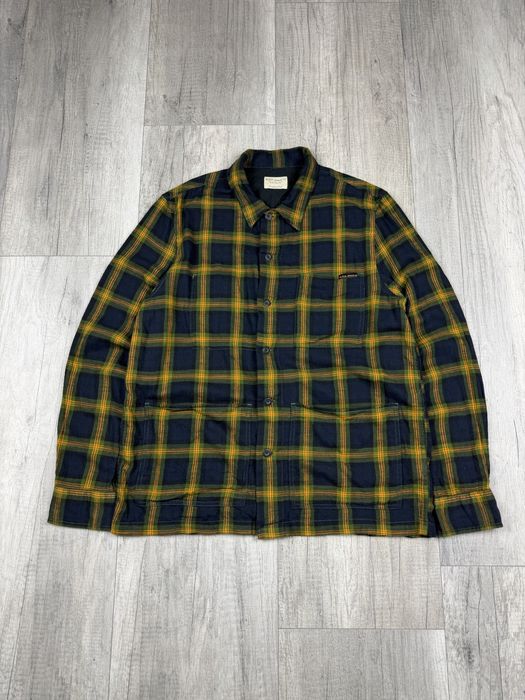 Nudie Jeans koszula w kratę L flanelowa