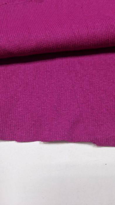 Dzianina rąbek tunel róż-amarant szer.50 cm.