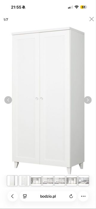 Szafa glamour biała Majorka Bodzio