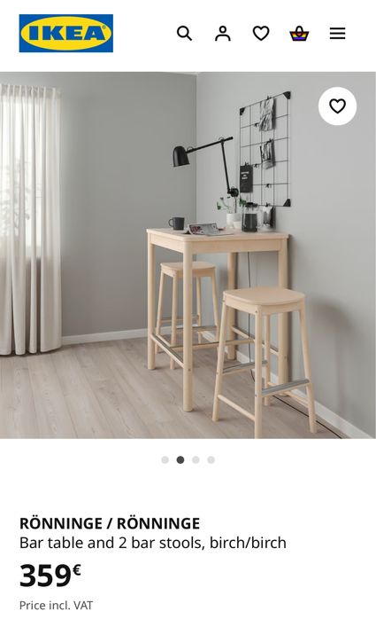 Mesa e Cadeiras Altas Rönninge IKEA